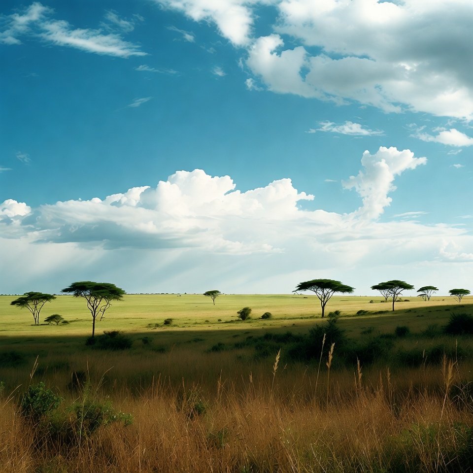 Acacia Trees in African Savanna Acacia Trees in African Savanna