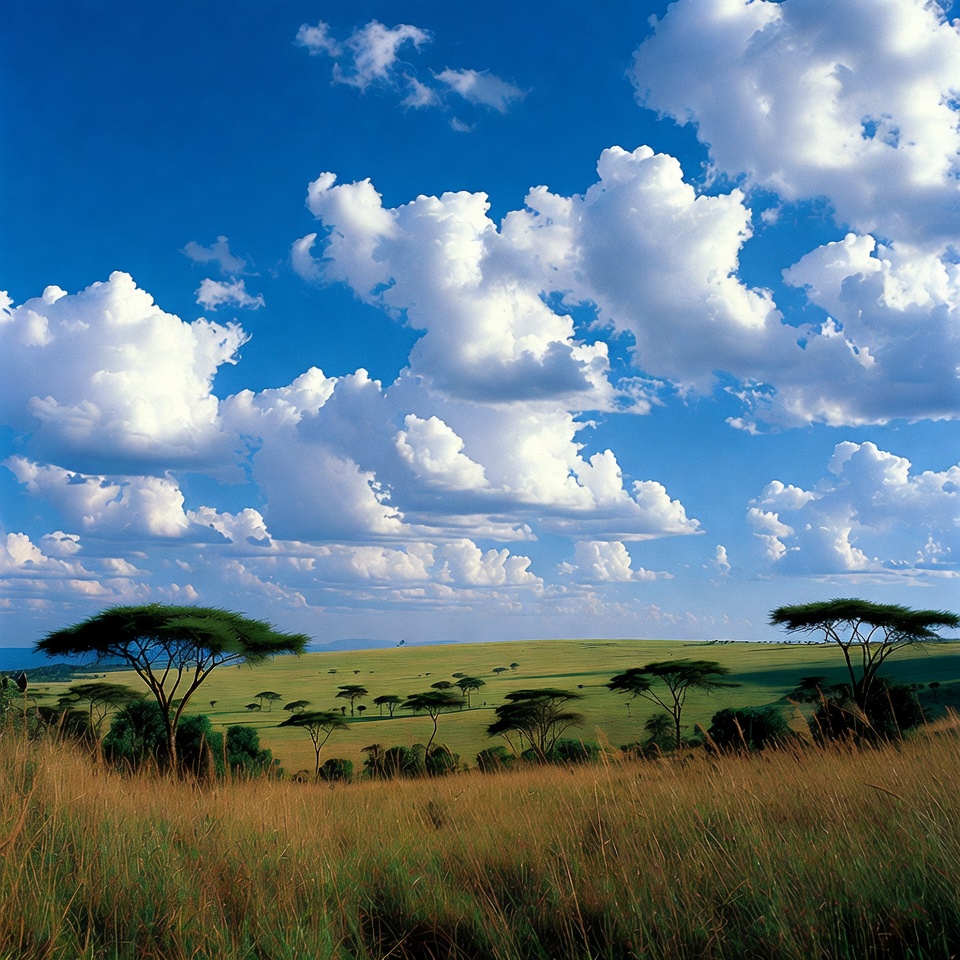 Acacia Trees in African Savanna Acacia Trees in African Savanna