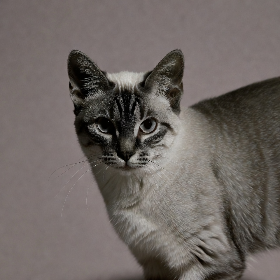 Gray Thai cat close-up portrait Gray Thai cat close-up portrait