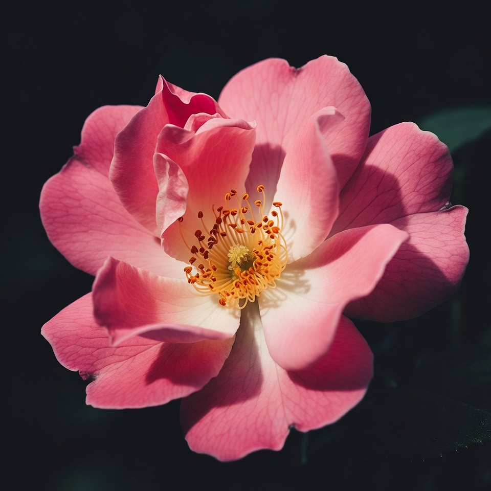 Pink Rose Flower Closeup Pink Rose Flower Closeup