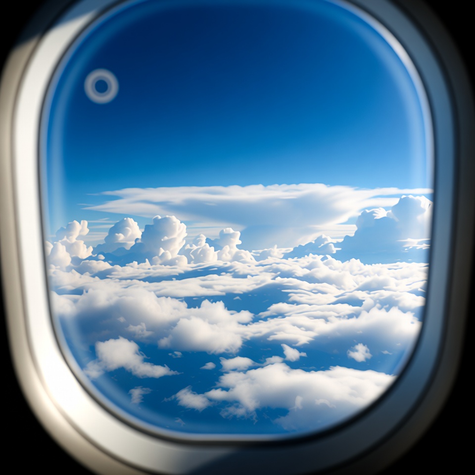 Airplane Window Clouds View Airplane Window Clouds View