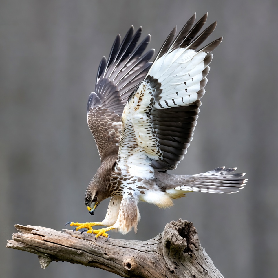 Red-tailed Hawk Perched on Branch Red-tailed Hawk Perched on Branch