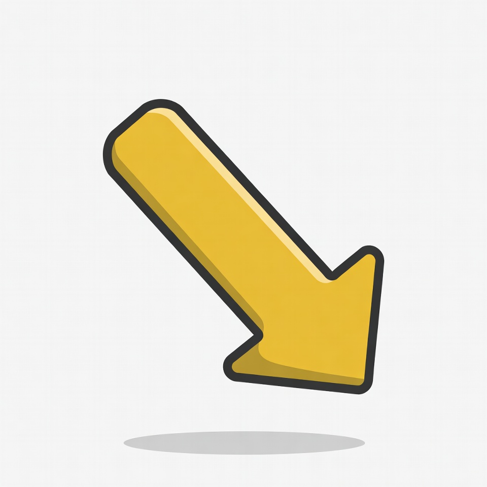 Yellow Down Arrow Icon Yellow Down Arrow Icon