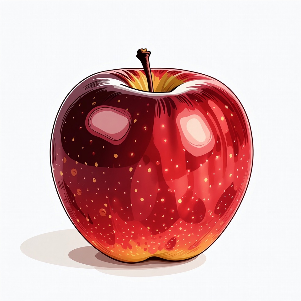 Red apple illustration Red apple illustration