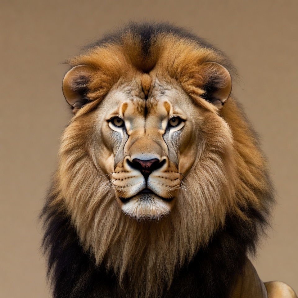 Majestic lion close-up portrait Majestic lion close-up portrait