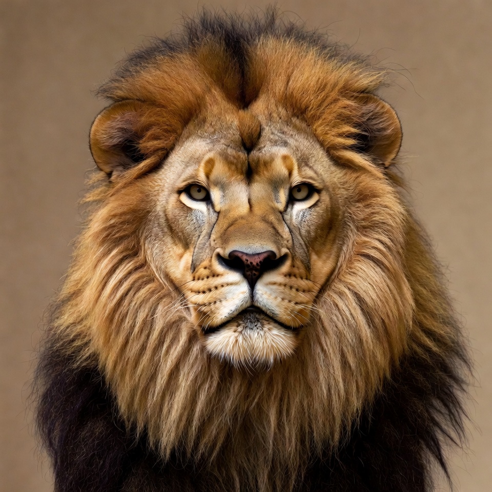 Majestic lion close-up portrait Majestic lion close-up portrait