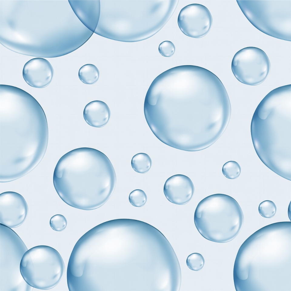 Blue Bubbles on Transparent Background Blue Bubbles on Transparent Background