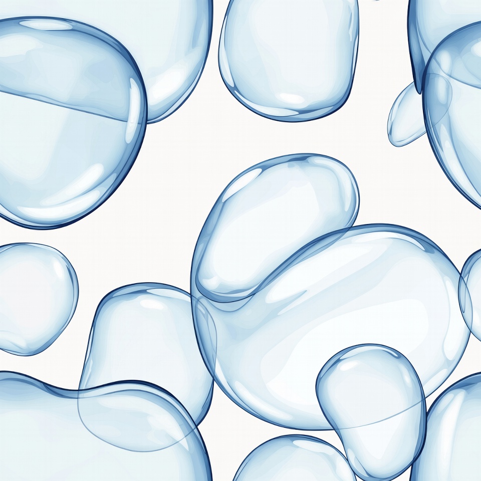 Floating Blue Soap Bubbles Floating Blue Soap Bubbles