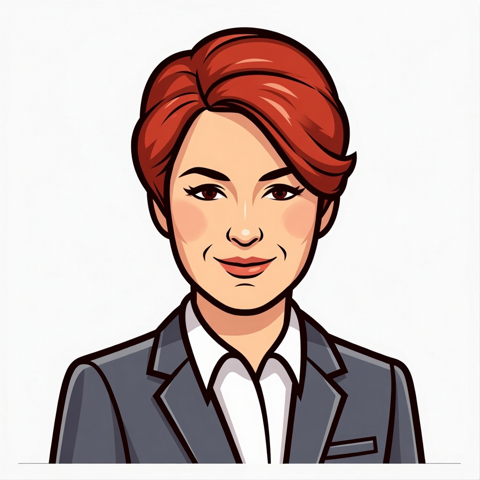 Cartoon woman in suit Cartoon woman in suit