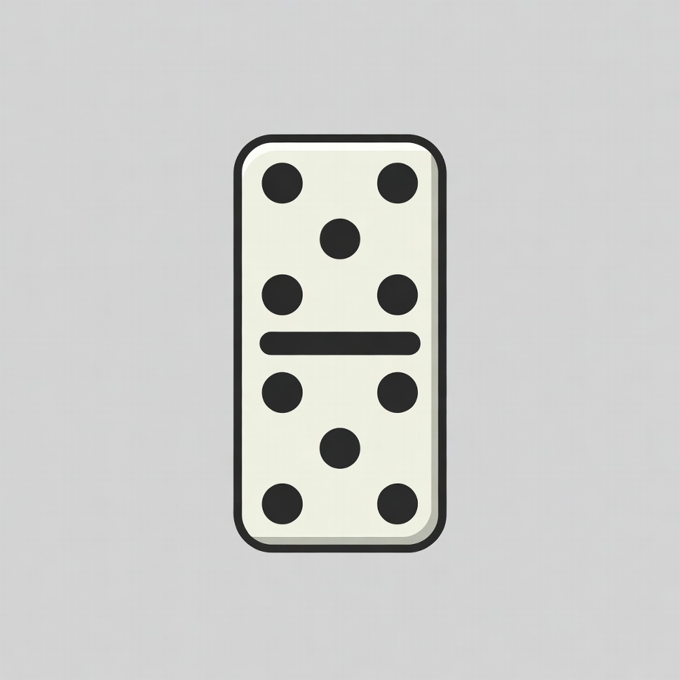 Double Six Domino Tile Double Six Domino Tile