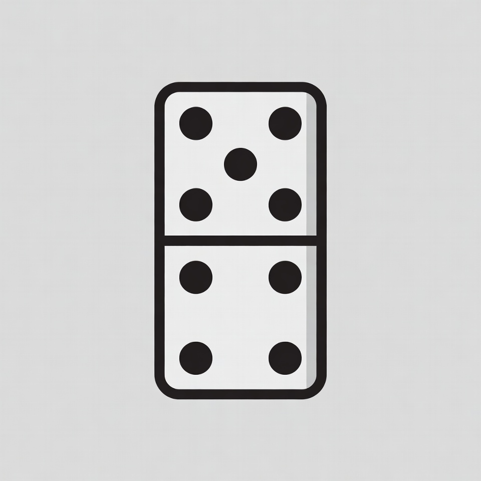 Double Six Domino Tile Double Six Domino Tile