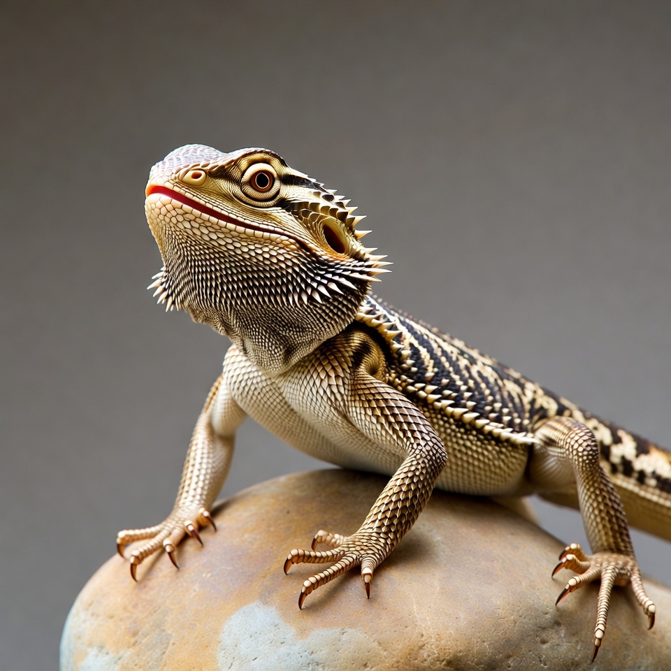 Bearded Dragon on Rock Bearded Dragon on Rock