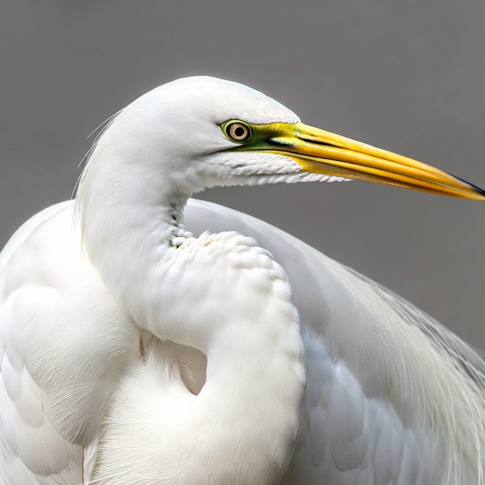 Great Egret with yellow beak Great Egret with yellow beak