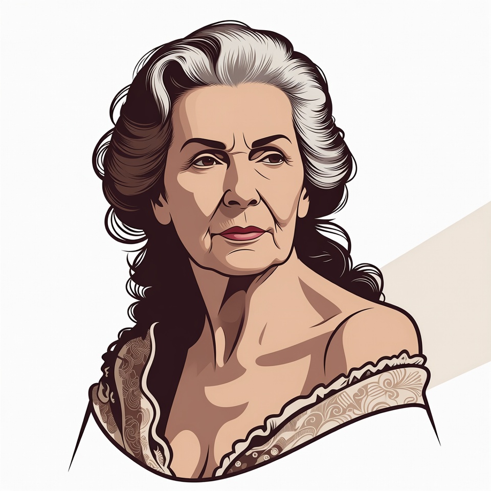 Elderly woman in vintage portrait Elderly woman in vintage portrait