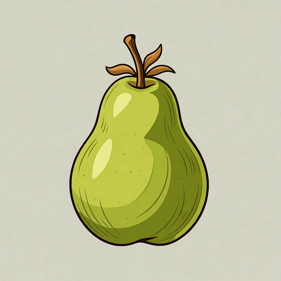 Green pear illustration Green pear illustration