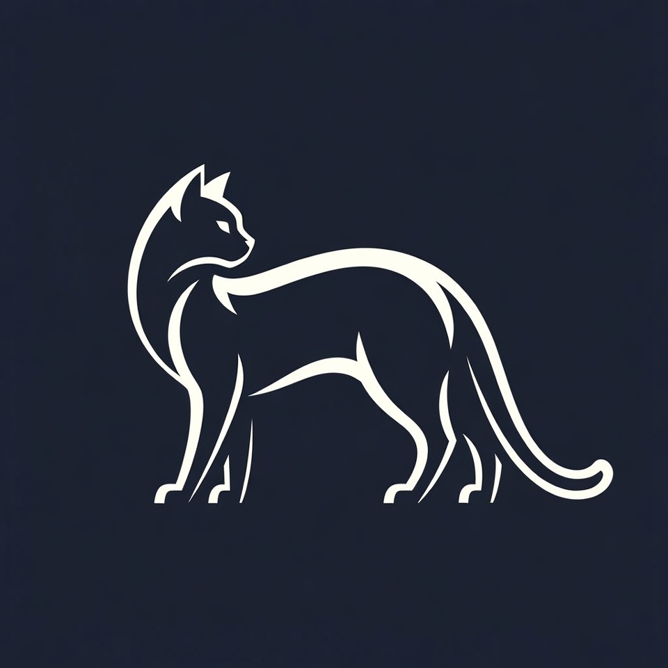 White silhouette cat standing White silhouette cat standing