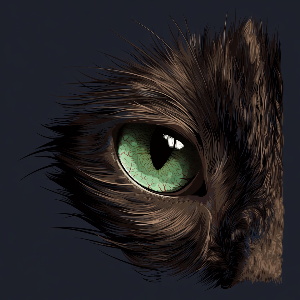 Close-up green cat eye Close-up green cat eye
