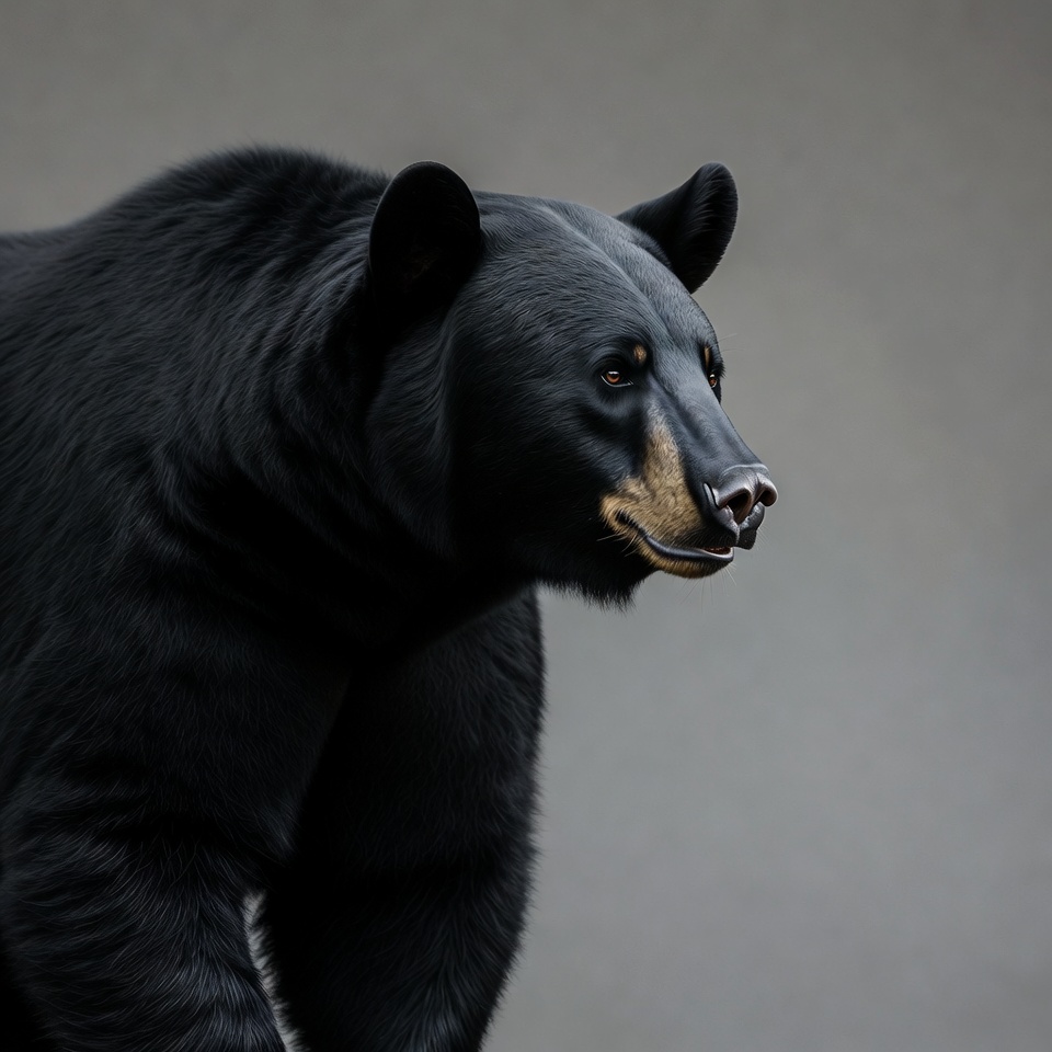 Black bear close-up portrait Black bear close-up portrait