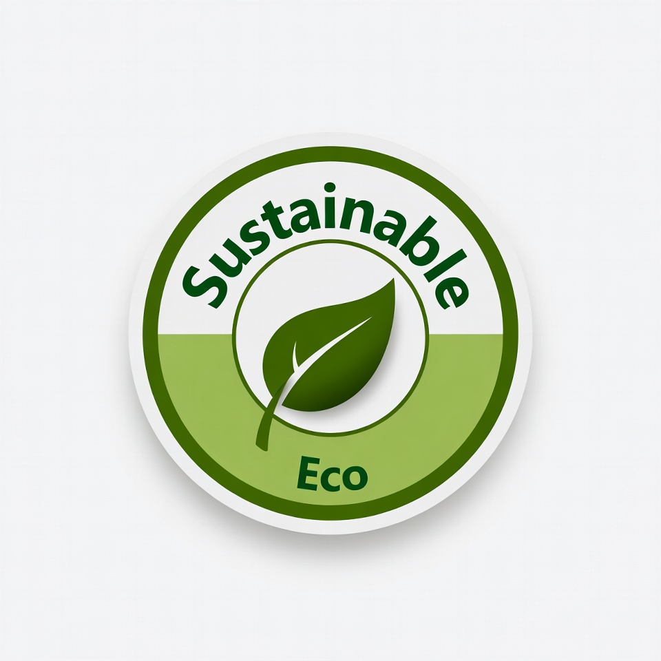 Sustainable Eco Leaf Badge Sustainable Eco Leaf Badge