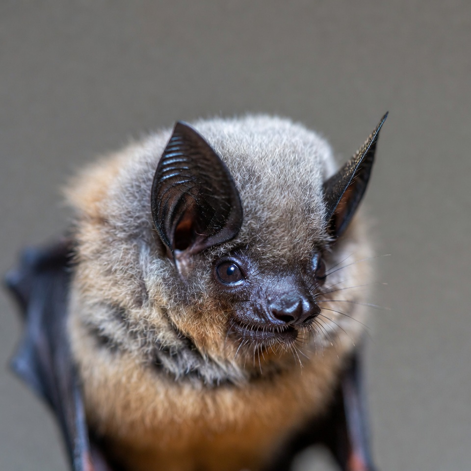 Close-up of gray fruit bat Close-up of gray fruit bat