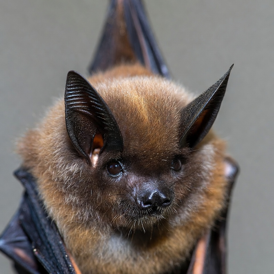 Close-up of flying fox bat Close-up of flying fox bat