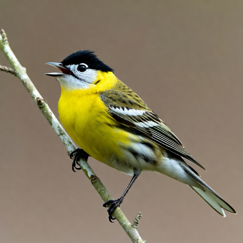 Yellow-breasted Chat perched on branch Yellow-breasted Chat perched on branch