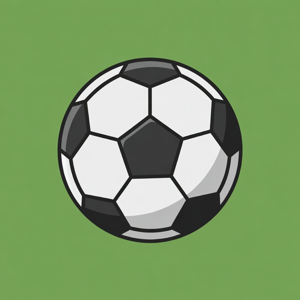 Soccer Ball on Green Background Soccer Ball on Green Background