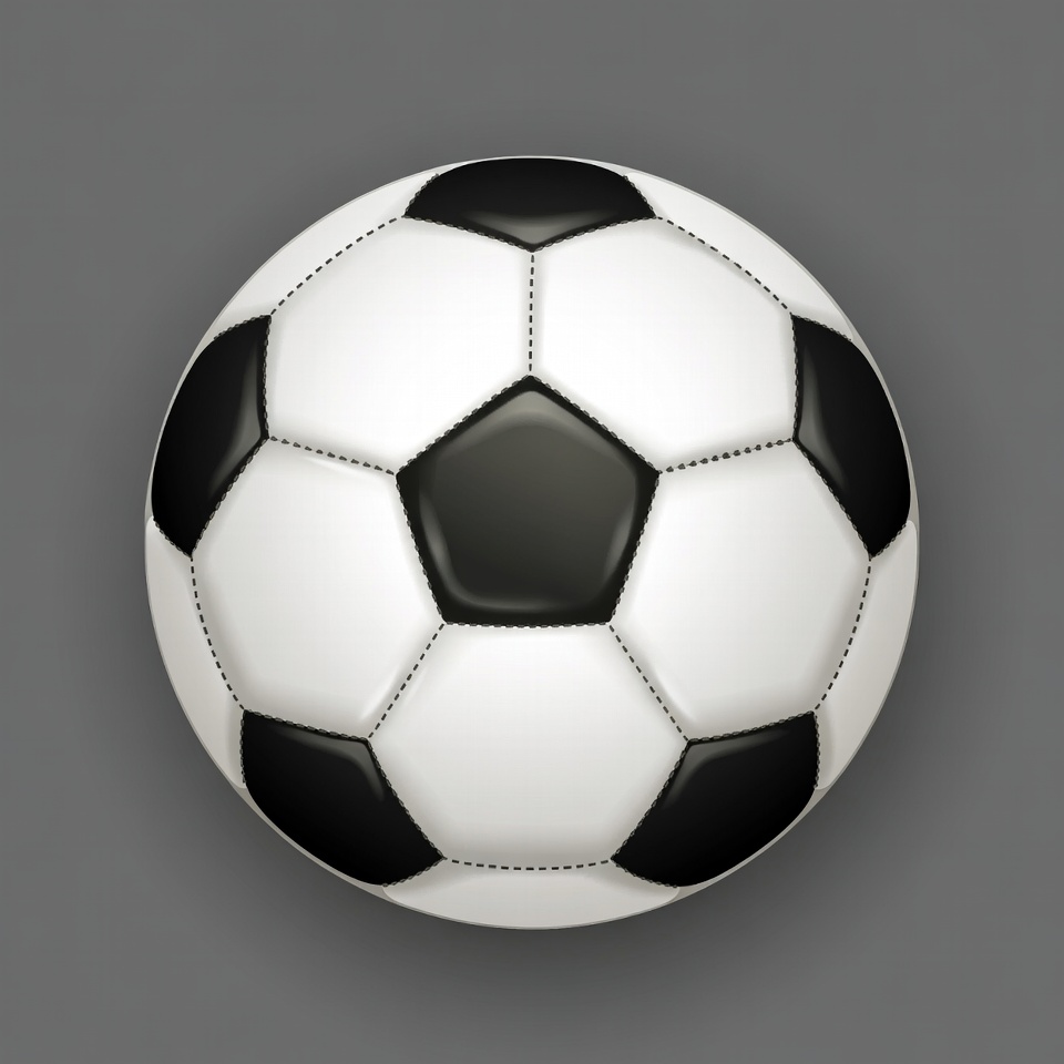 Soccer Ball on Gray Background Soccer Ball on Gray Background
