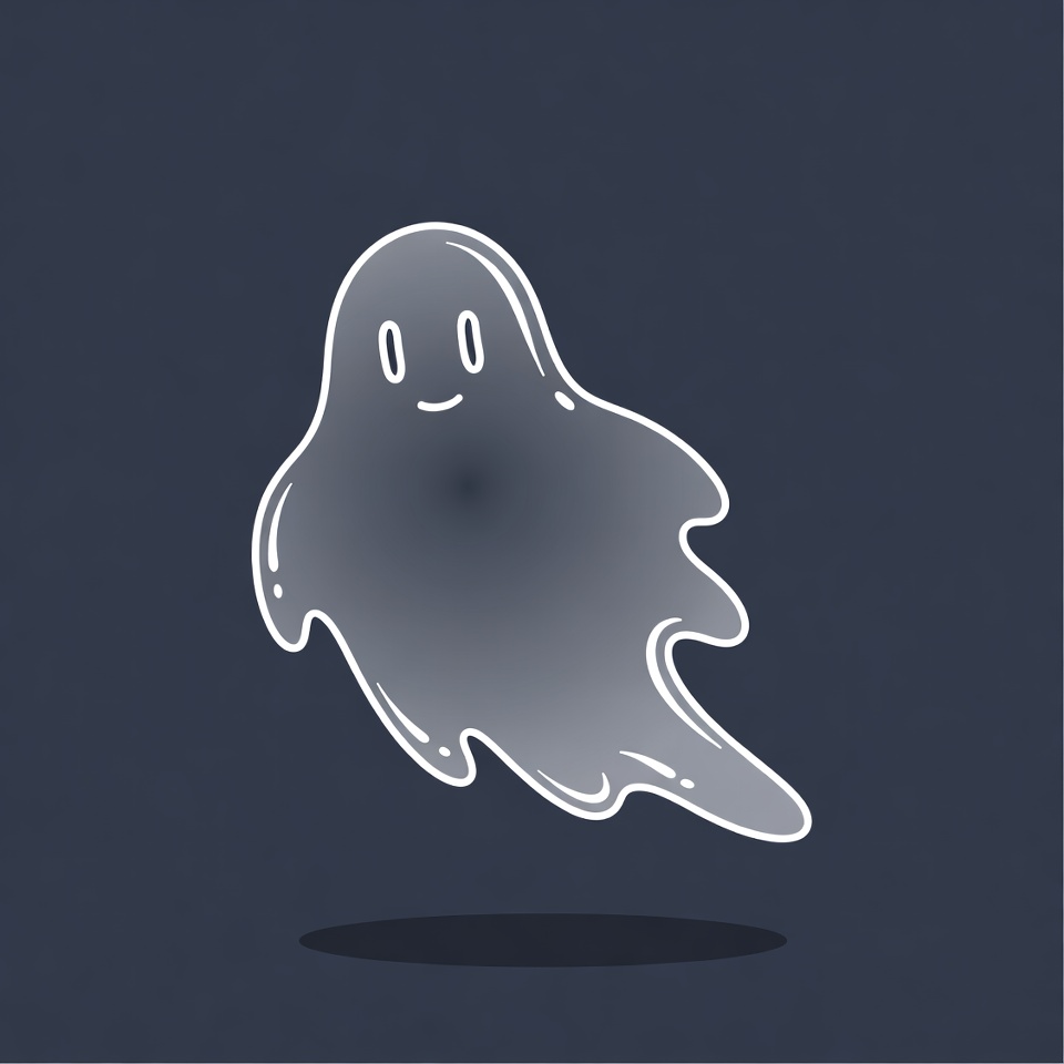 Cute smiling ghost illustration Cute smiling ghost illustration