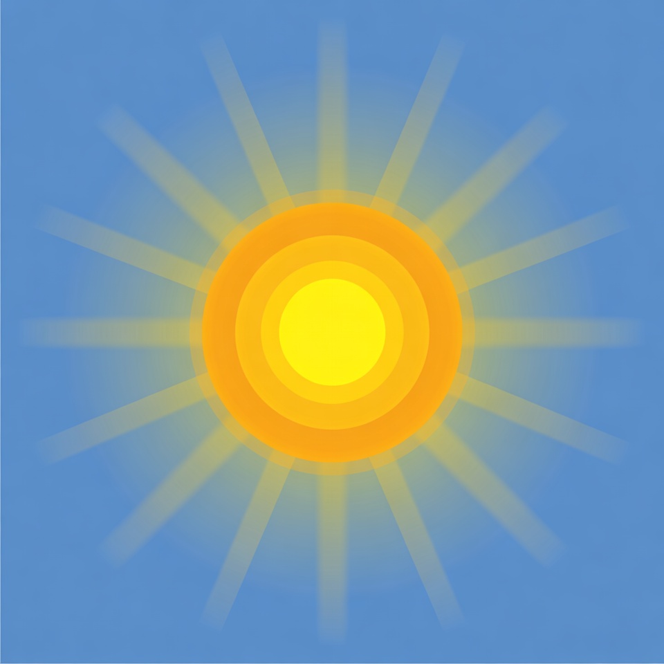 Bright Sun on Blue Sky Bright Sun on Blue Sky