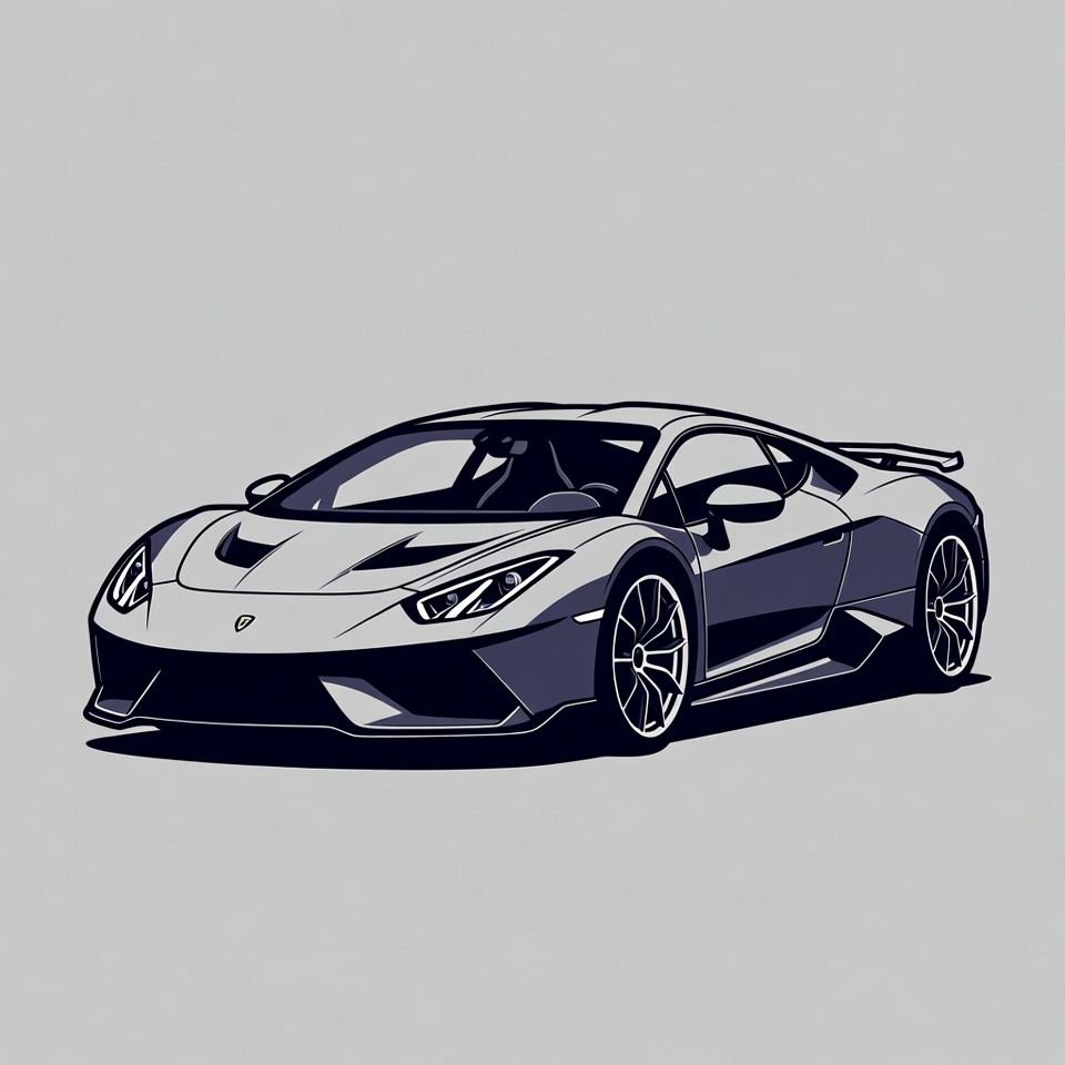 Lamborghini Aventador Illustration Lamborghini Aventador Illustration