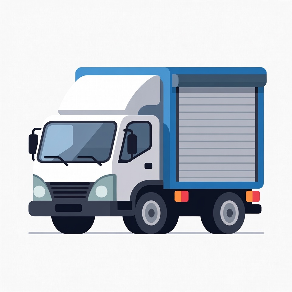 White Delivery Truck Illustration White Delivery Truck Illustration