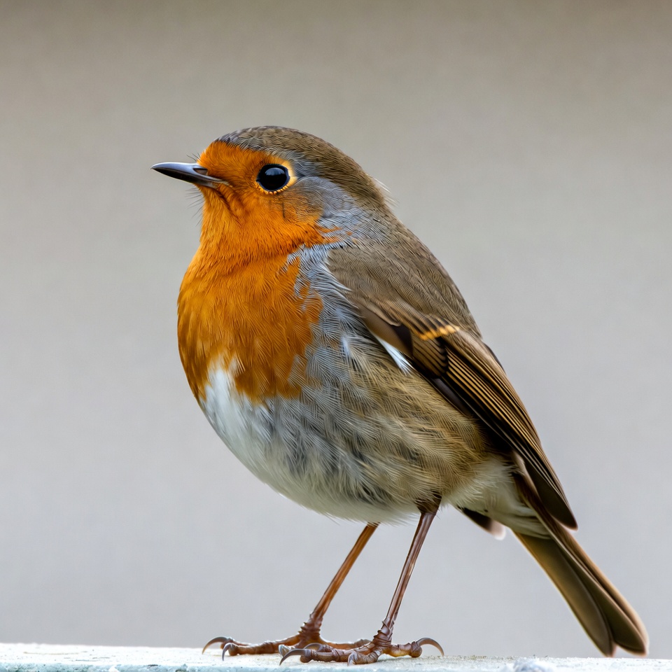 European Robin Standing on Perch European Robin Standing on Perch