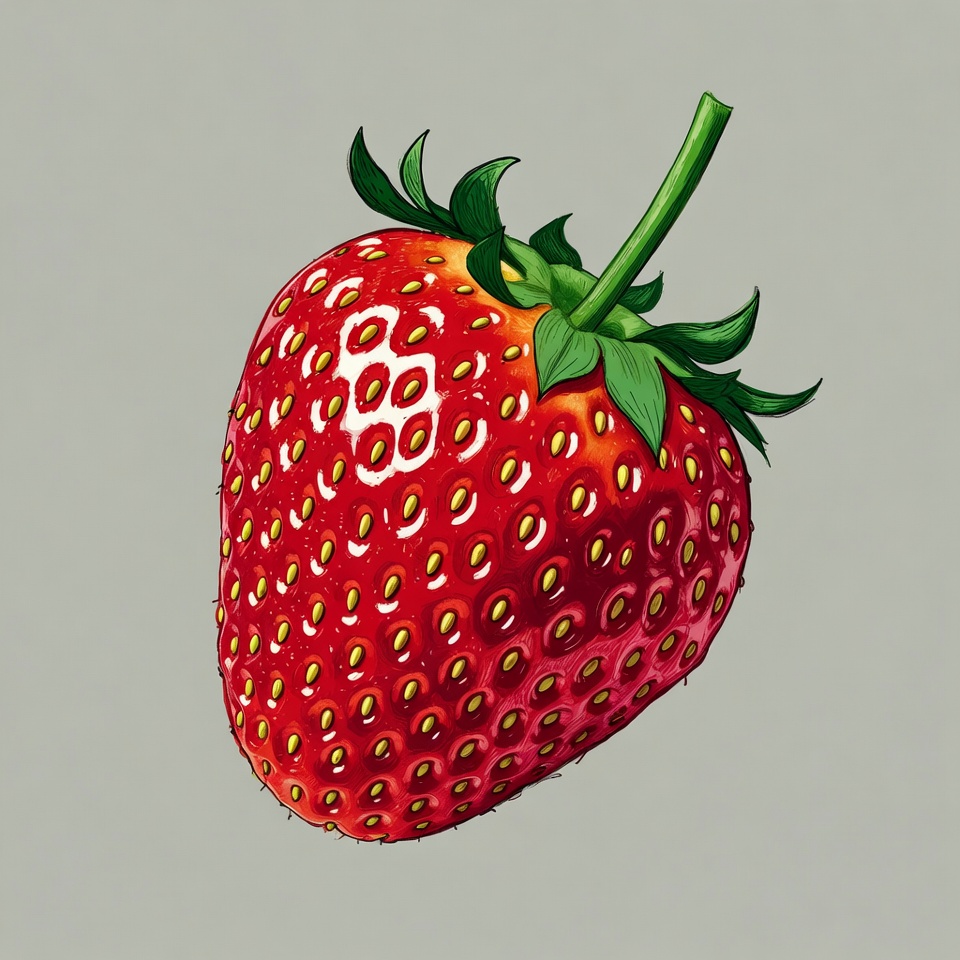 Ripe strawberry illustration Ripe strawberry illustration