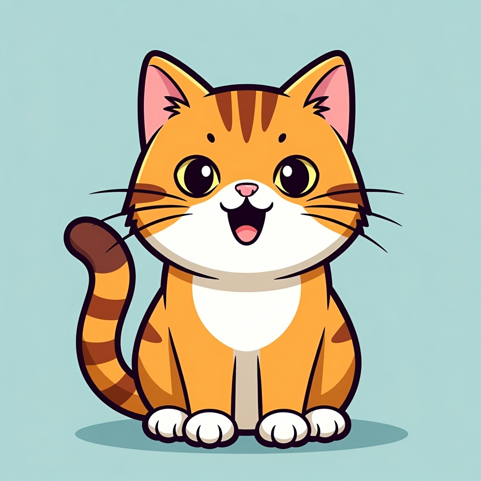 Cute orange tabby cat smiling Cute orange tabby cat smiling