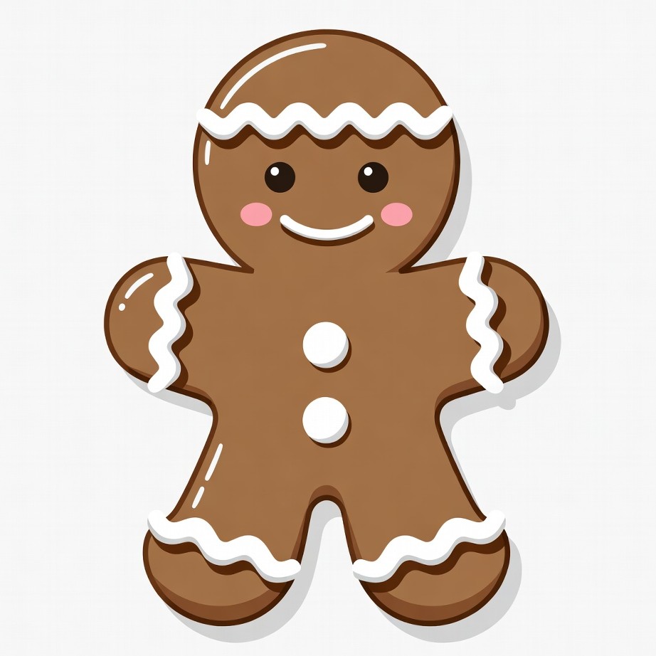 Cute Gingerbread Man Illustration Cute Gingerbread Man Illustration