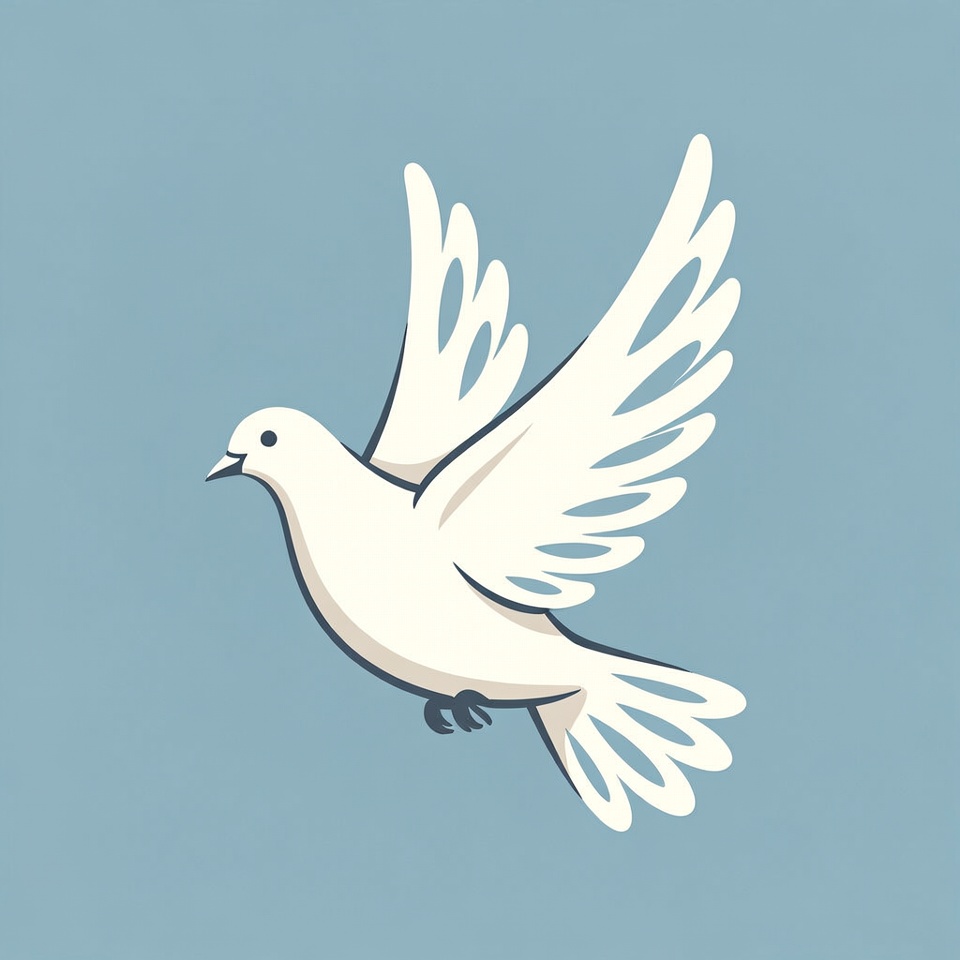 White Dove Flying Illustration White Dove Flying Illustration