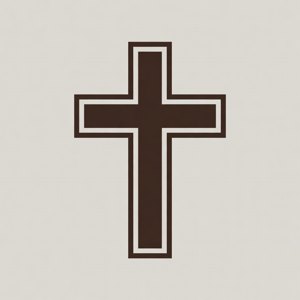 Black Outline Christian Cross Black Outline Christian Cross
