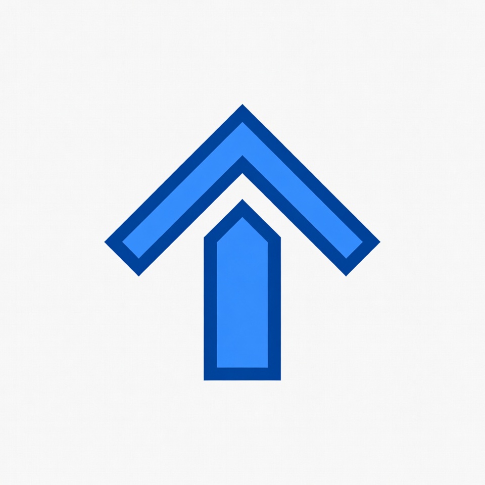 Blue upward arrow icon Blue upward arrow icon
