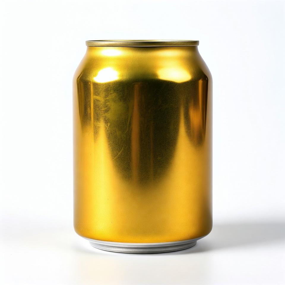 Shiny gold soda can Shiny gold soda can