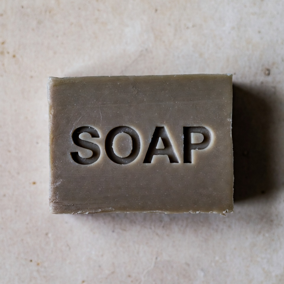 Gray Soap Bar on Surface Gray Soap Bar on Surface
