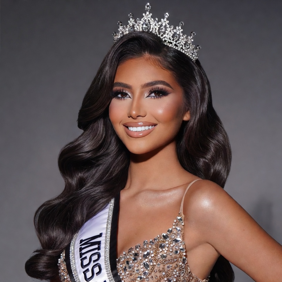 Beauty queen with crown and sash Beauty queen with crown and sash