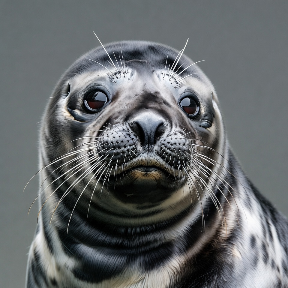Harbor Seal Closeup Portrait Harbor Seal Closeup Portrait
