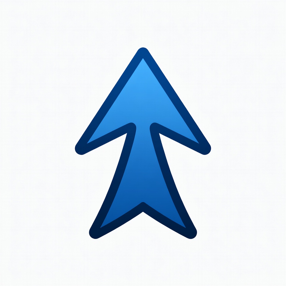Blue upward arrow icon Blue upward arrow icon
