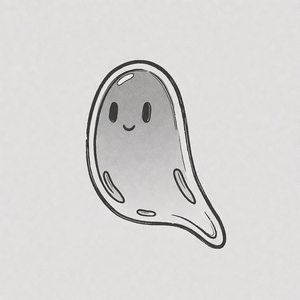 Cute smiling ghost illustration Cute smiling ghost illustration