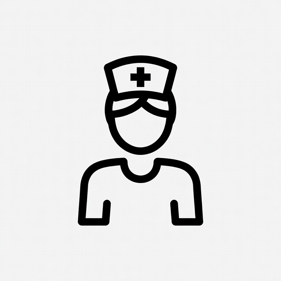 Nurse wearing nurse cap icon Nurse wearing nurse cap icon