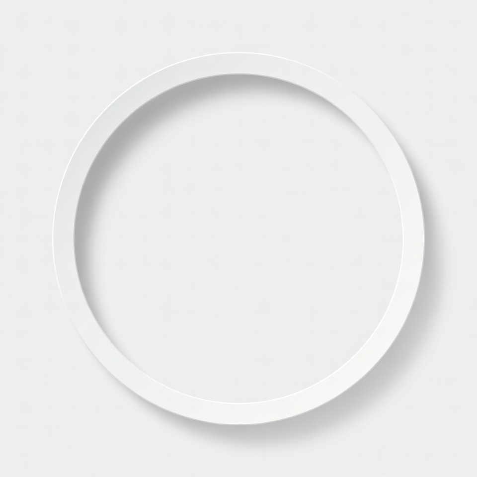 White Circle Frame Isolated White Circle Frame Isolated