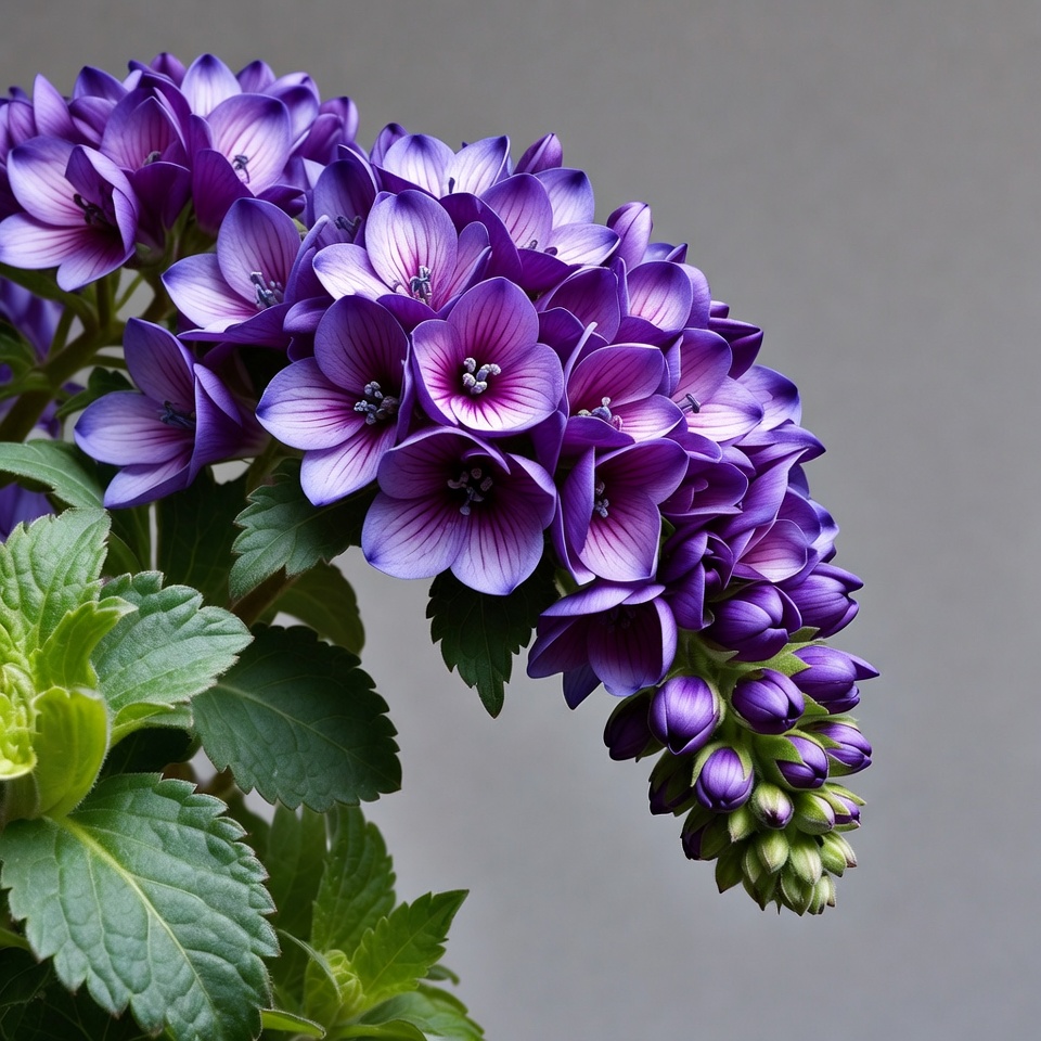 Purple Tradescantia Flowers Cluster Purple Tradescantia Flowers Cluster