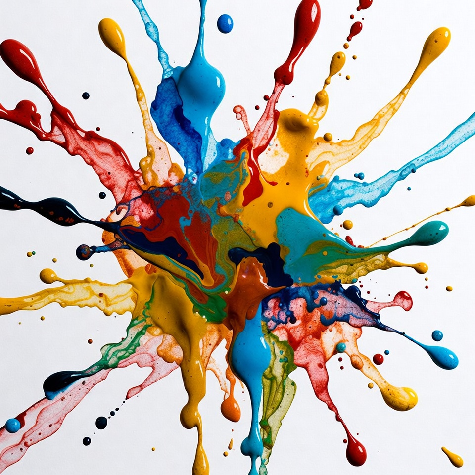 Colorful Paint Splatter Explosion Colorful Paint Splatter Explosion