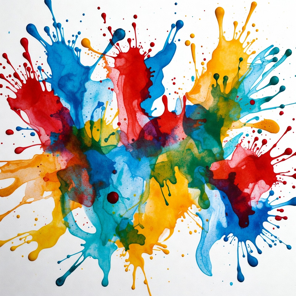 Colorful Paint Splatter Explosion Colorful Paint Splatter Explosion